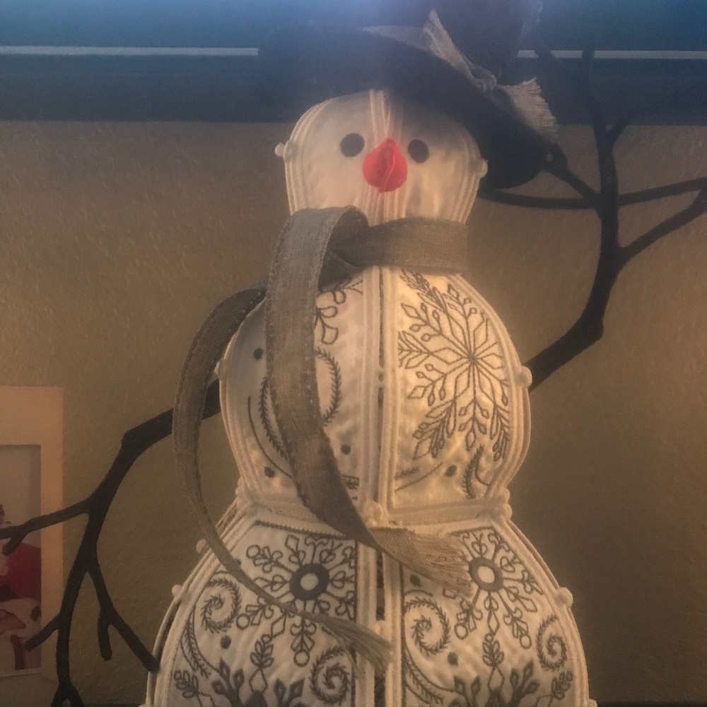Freestanding lace Snowman